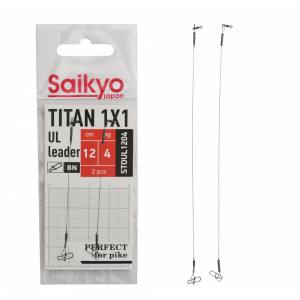 Поводок Saikyo Titan 1x1 UL STOUL1204, 4кг/12см, 2шт