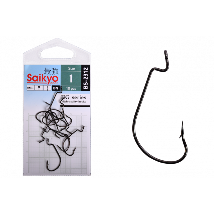 Крючки офсетные Saikyo BS-2312 Offset Worm