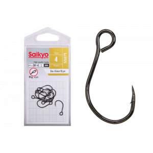 Крючки Saikyo SS075-BN IN-LINE EYE №4 (10 шт.) Крючки Saikyo SS075-BN IN-LINE EYE №4 (10 шт.)