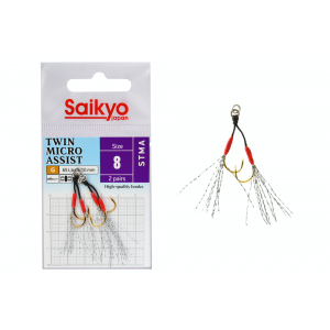 Крючки Saikyo STMA TWIN MICRO ASSIST №8 (2 пары)