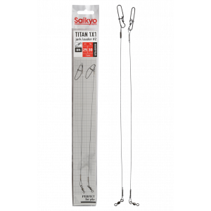 Поводок Saikyo Titan 1x1 Jerk №2 STOJ22530, 30кг/25см, 2шт Поводок Saikyo Titan 1x1 Jerk №2 STOJ22530, 30кг/25см, 2шт